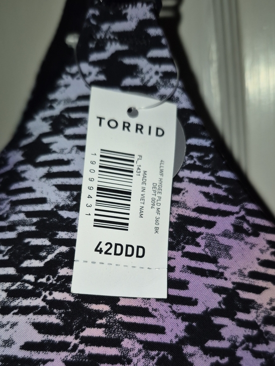 torrid Other - torrid Black and Lavender Abstract Print Bra